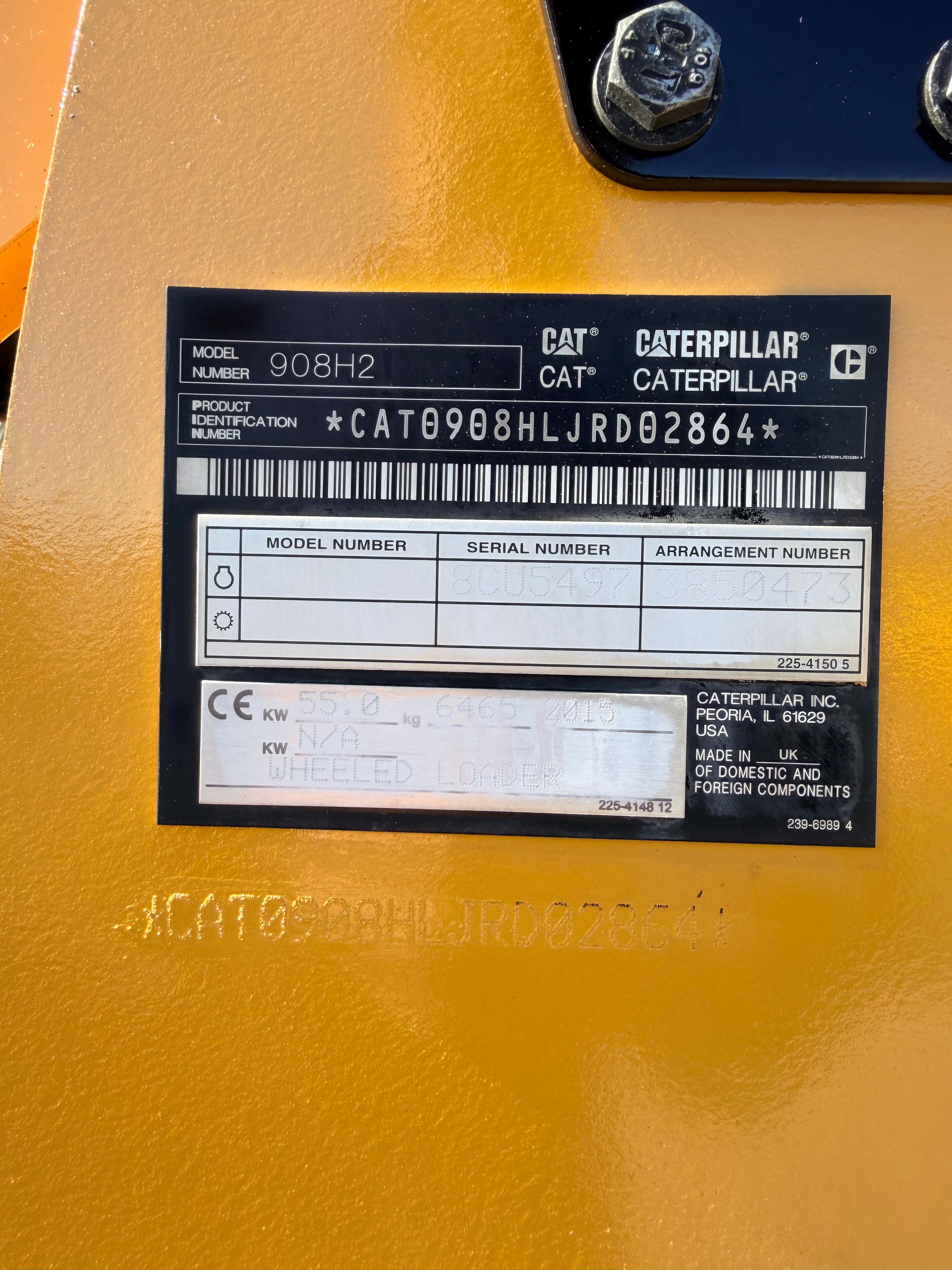 Gebraucht CAT 908H2 inkl.Klappschaufel und Palettengabel