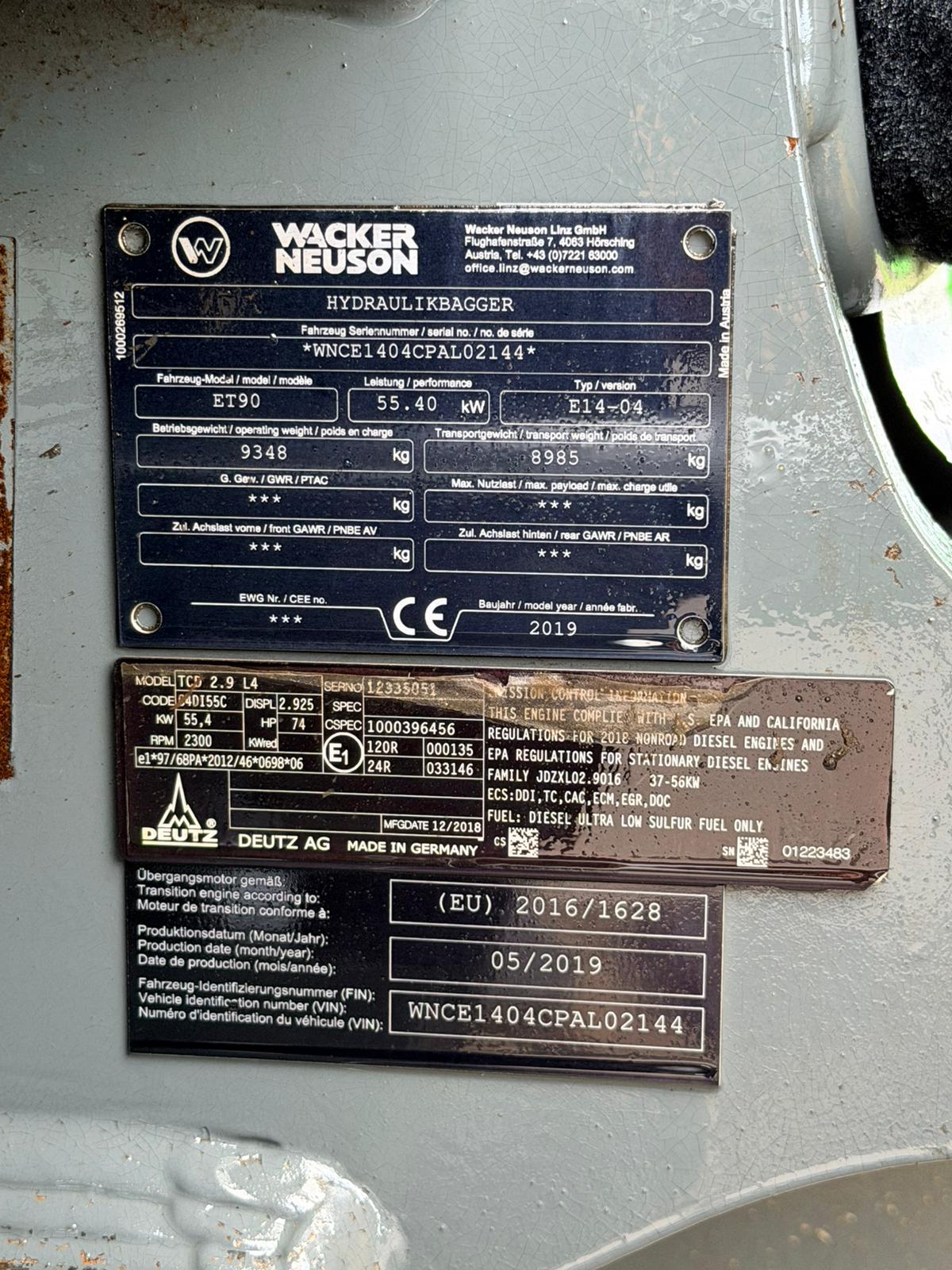 Gebraucht Wacker Neuson ET 90*Powertilt*Vollverrohrung*2.411 h*
