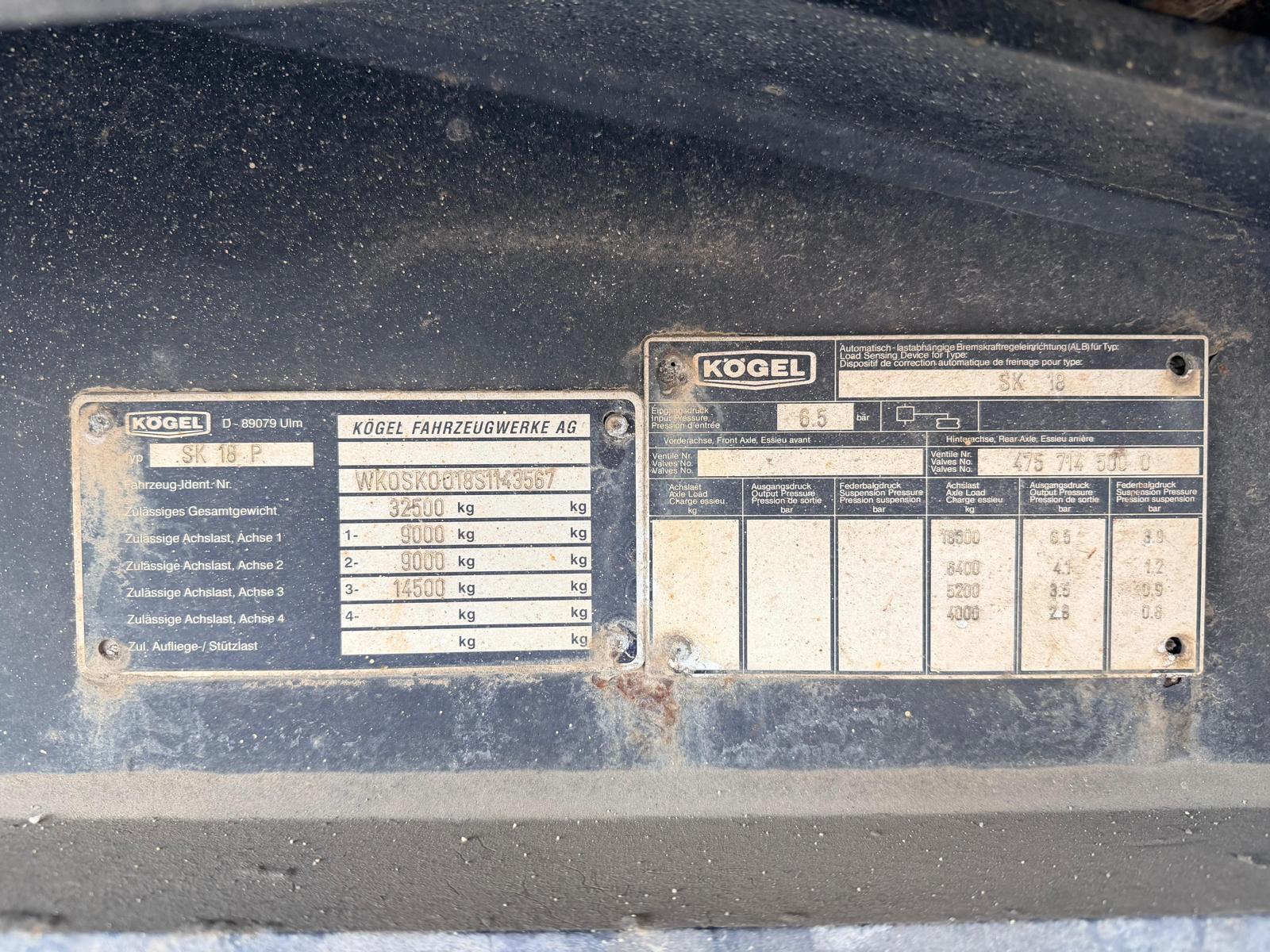 Gebraucht Kögel SK18P**aus 1.ter Hand**