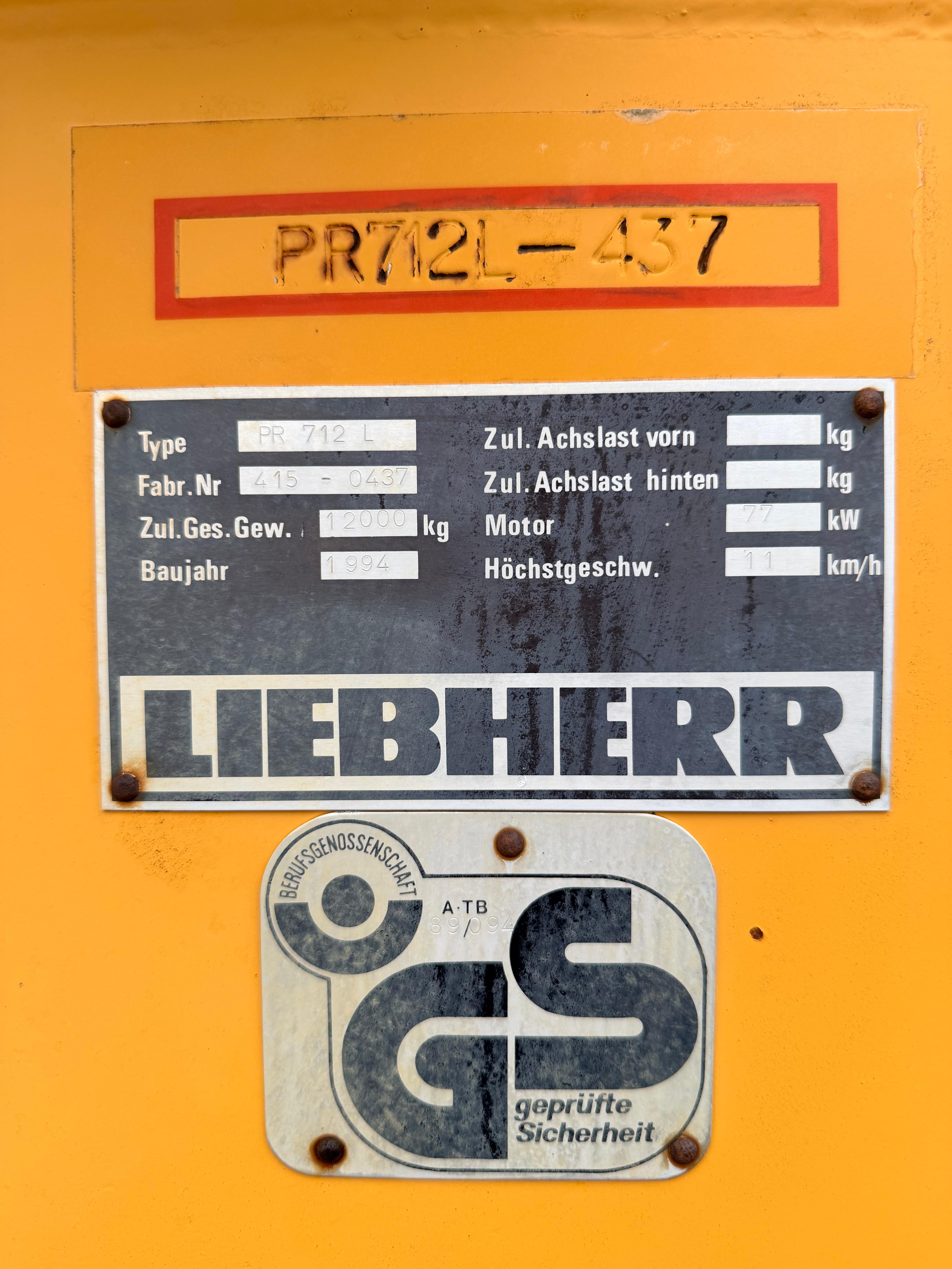 Gebraucht Liebherr PR712L**aus 1. Hand**2.895 h**