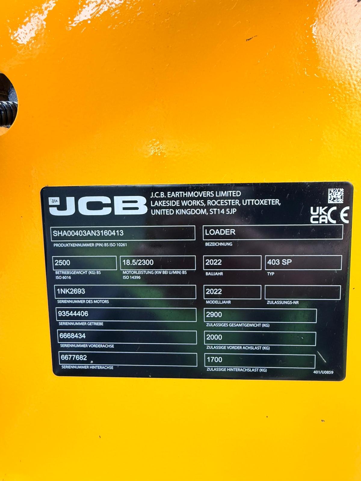 Gebraucht JCB 403**611 h**Schaufel und Palattengabel