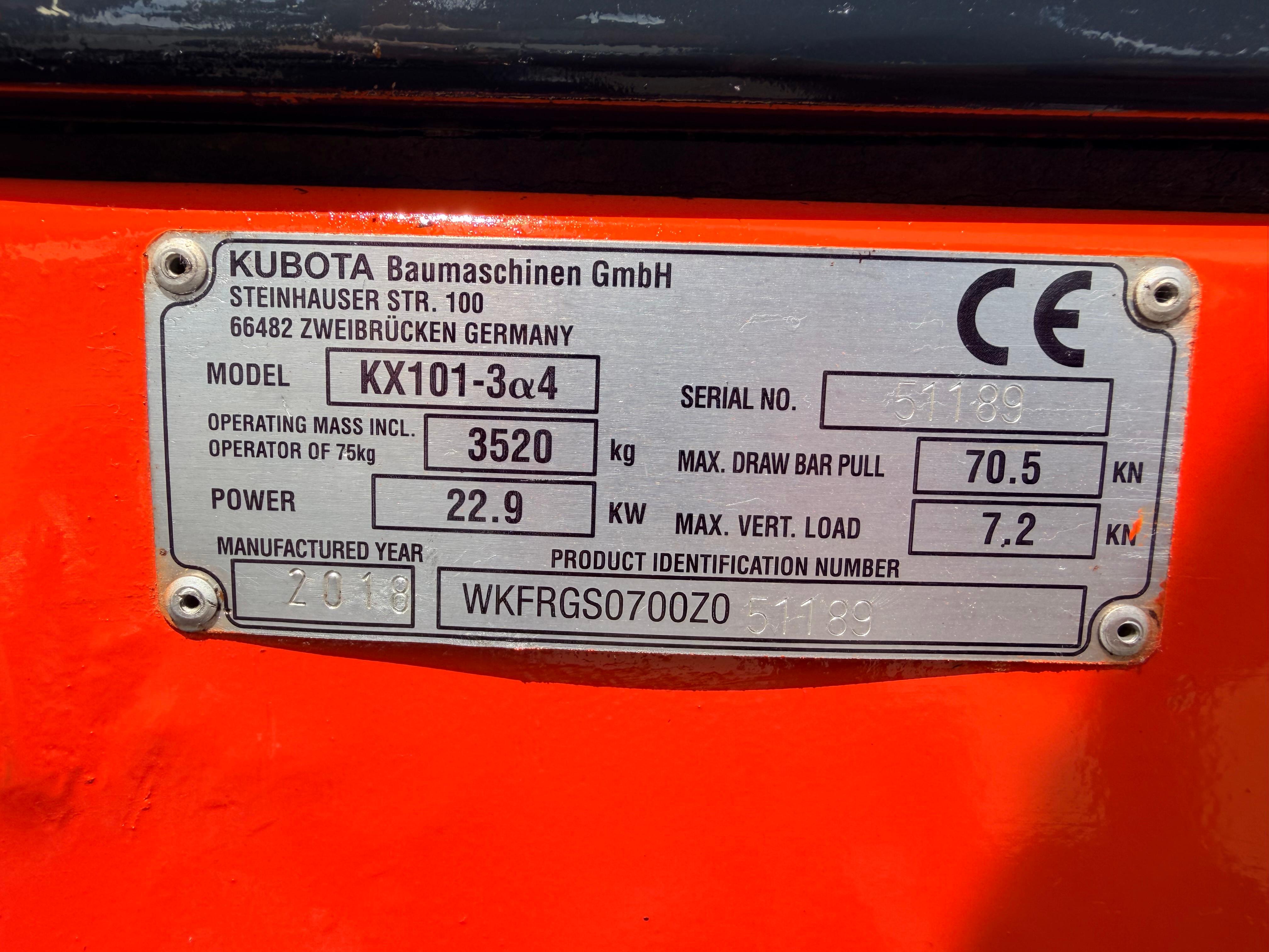 Gebraucht Kubota KX101-3a4 inkl. Humusschaufel und Tieflöffel