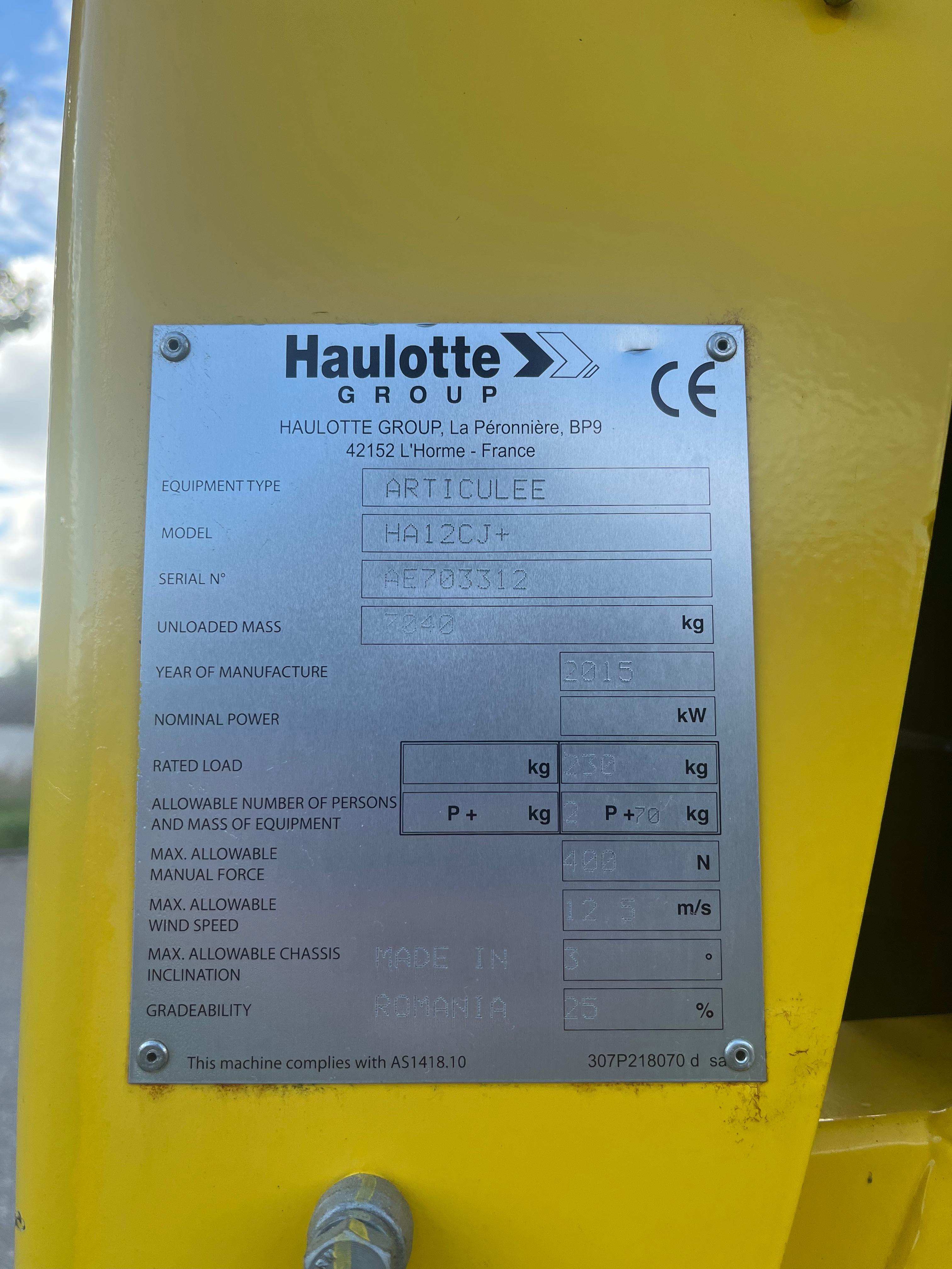 Gebraucht Haulotte HA12CJ**2x Stück verfügbar**