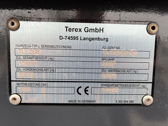 Używane Terex TL 260**3.900 Std.**Schaufel, Gabel**
