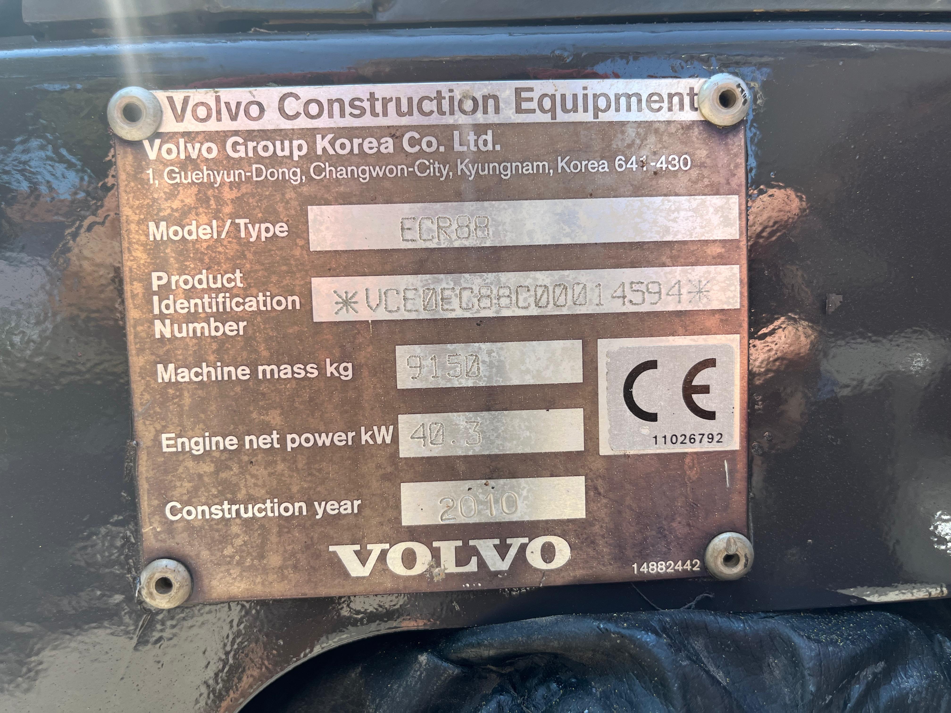 Gebraucht Volvo ECR88 Plus**Bj. 2010**inkl. HS