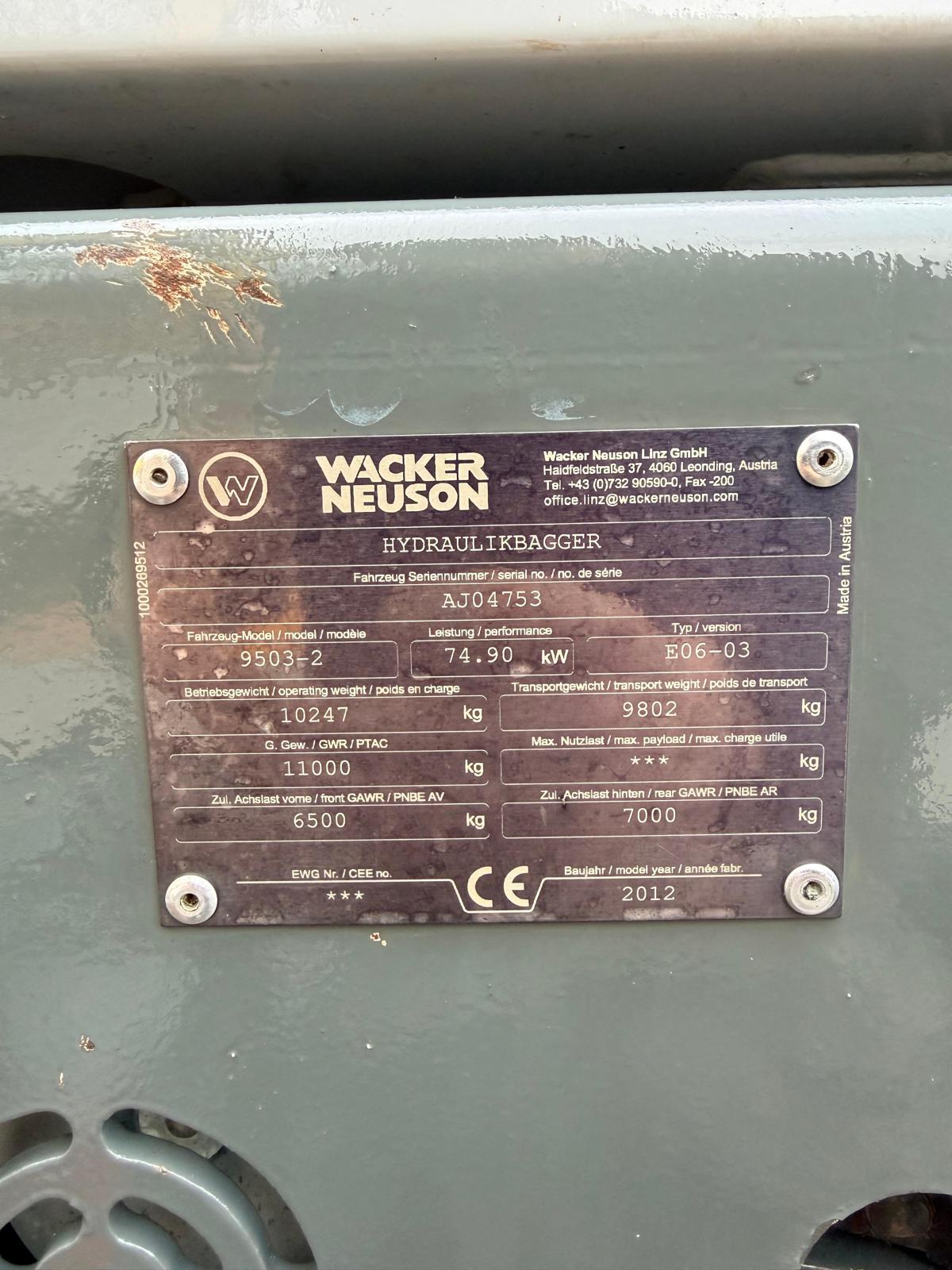 Gebraucht Wacker Neuson 9503* TOP Zustand*4.356 h* MS 08 GRL