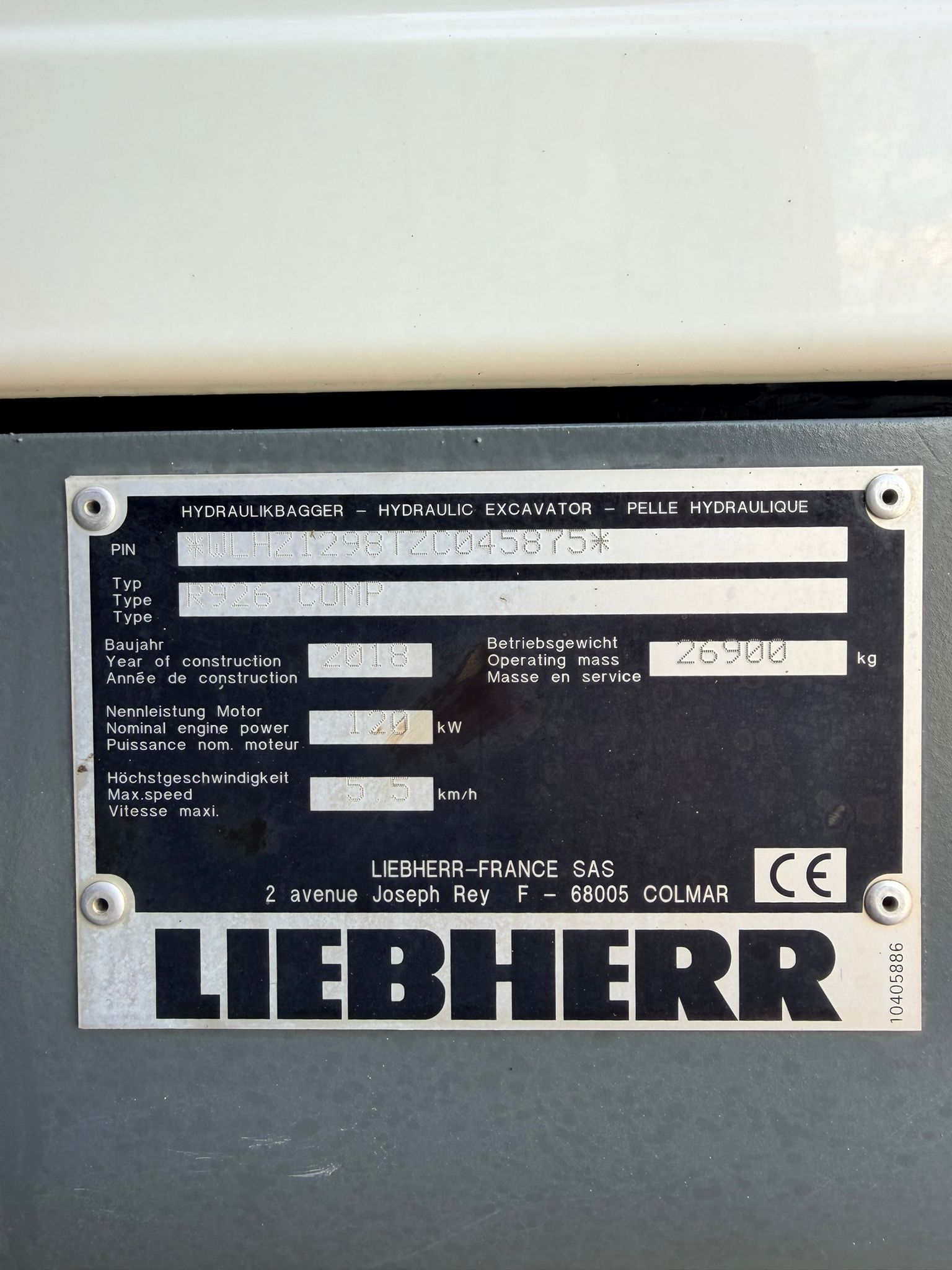 Gebraucht LIEBHERR R926**SW OilQiuck70/55**GRL**7.377 h**