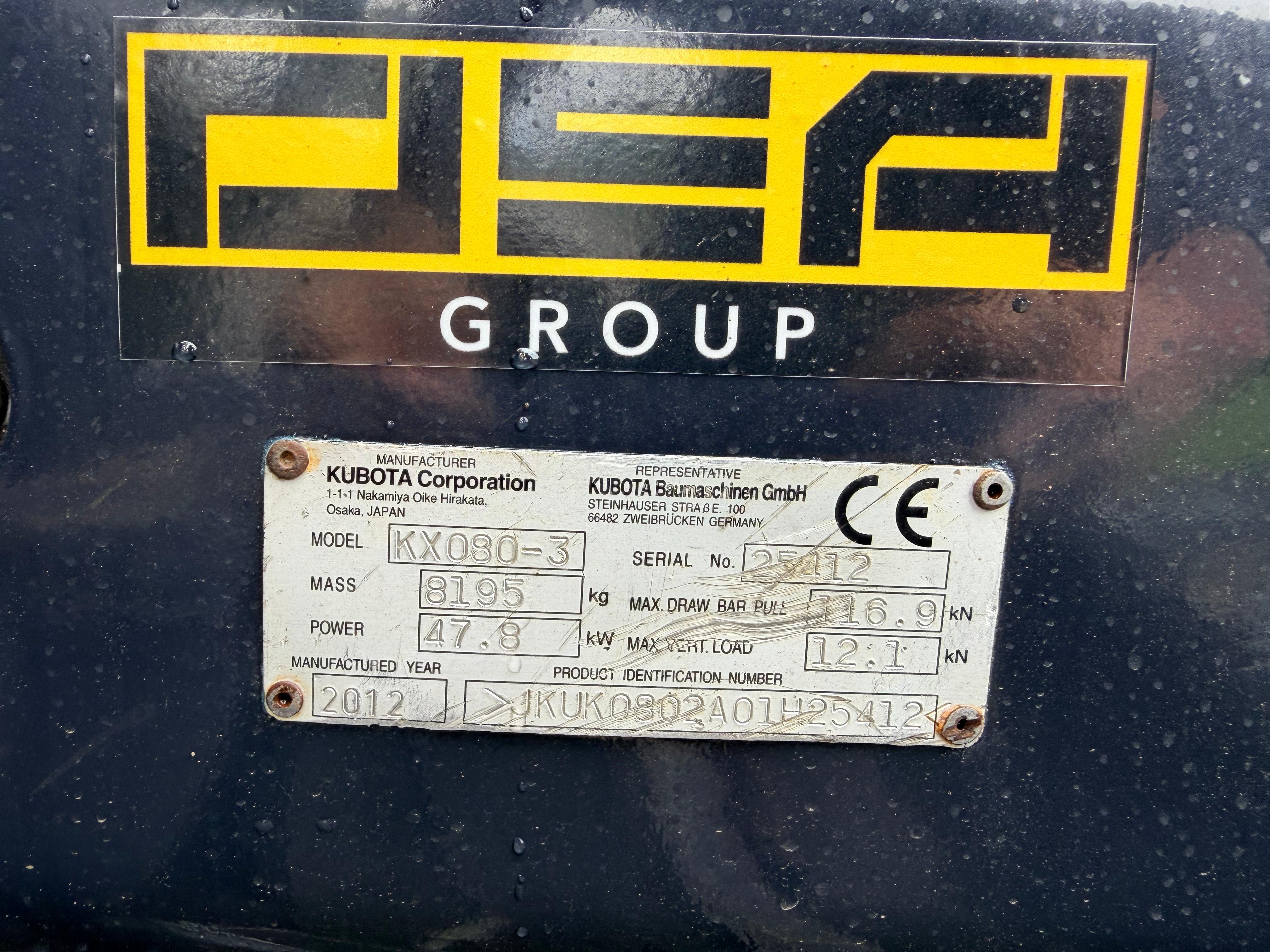 Gebraucht Kubota KX080-3a inkl. GRL**3.327 h**