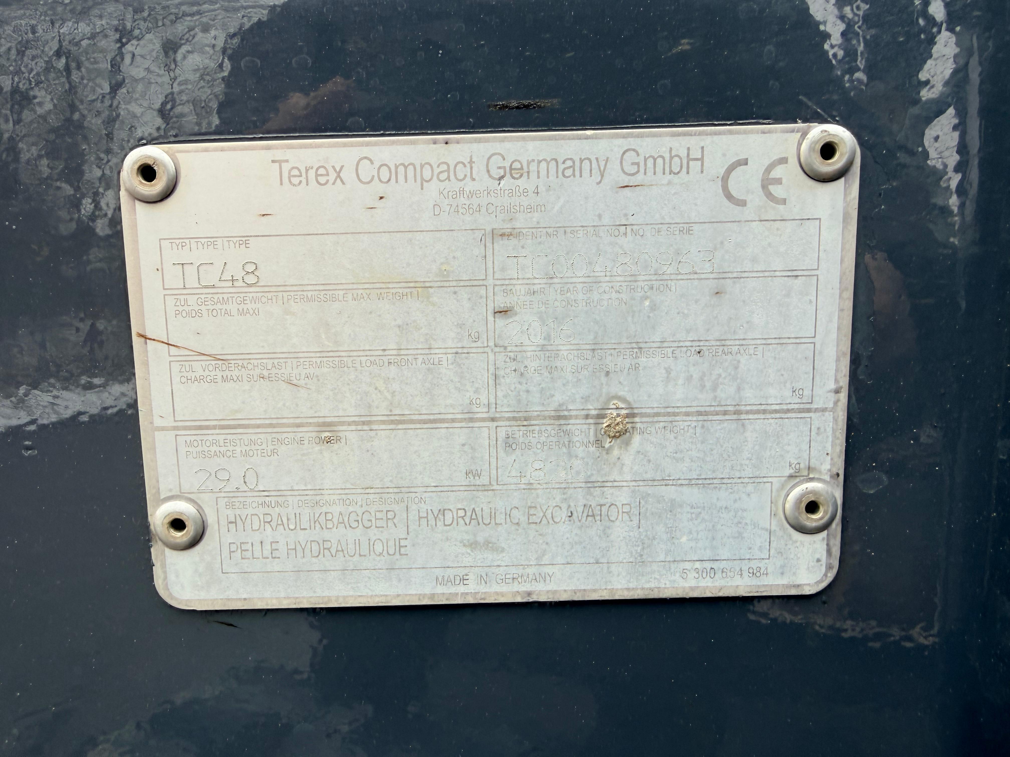 Gebraucht Terex TW 48**SW, 2x Tieflöffel**