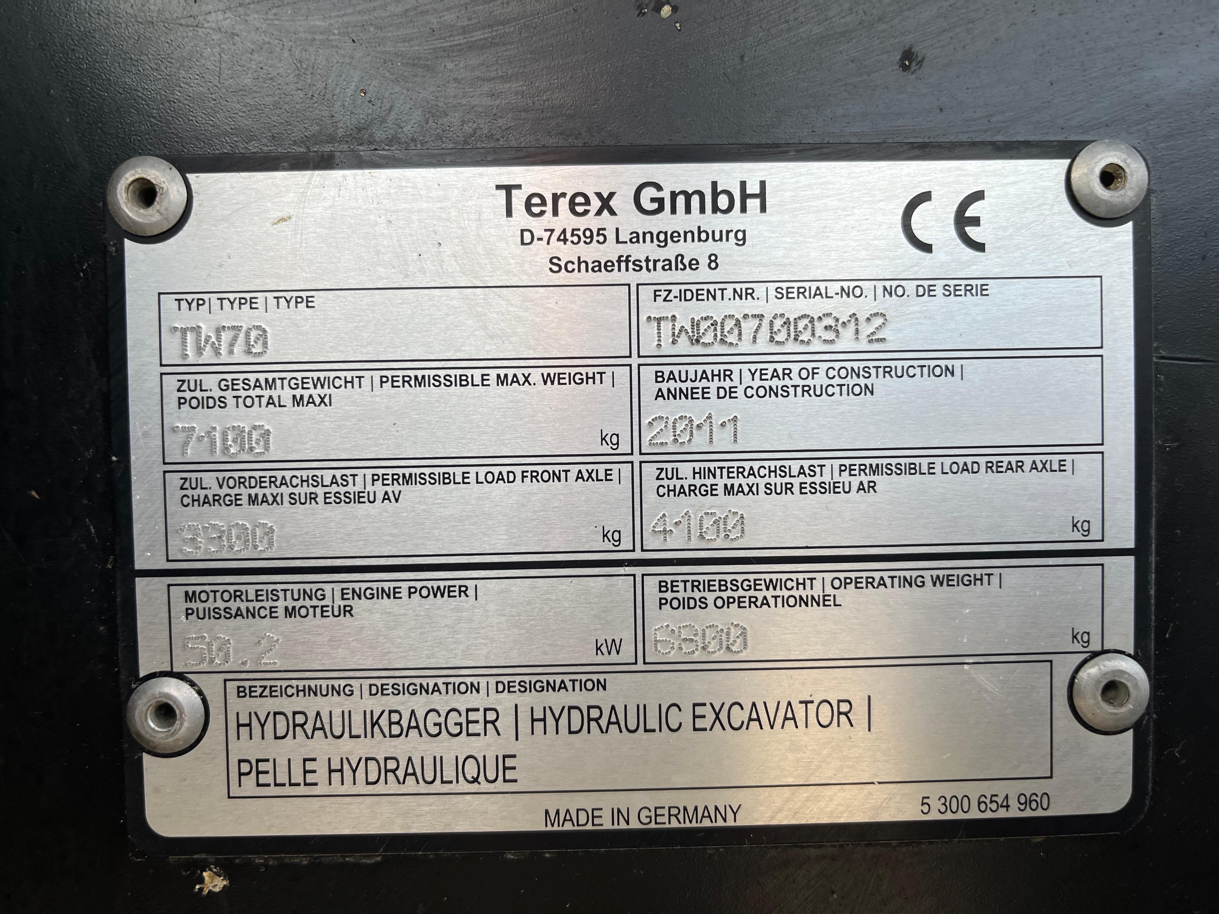 Gebraucht Terex TW 70**6.834 Std.**
