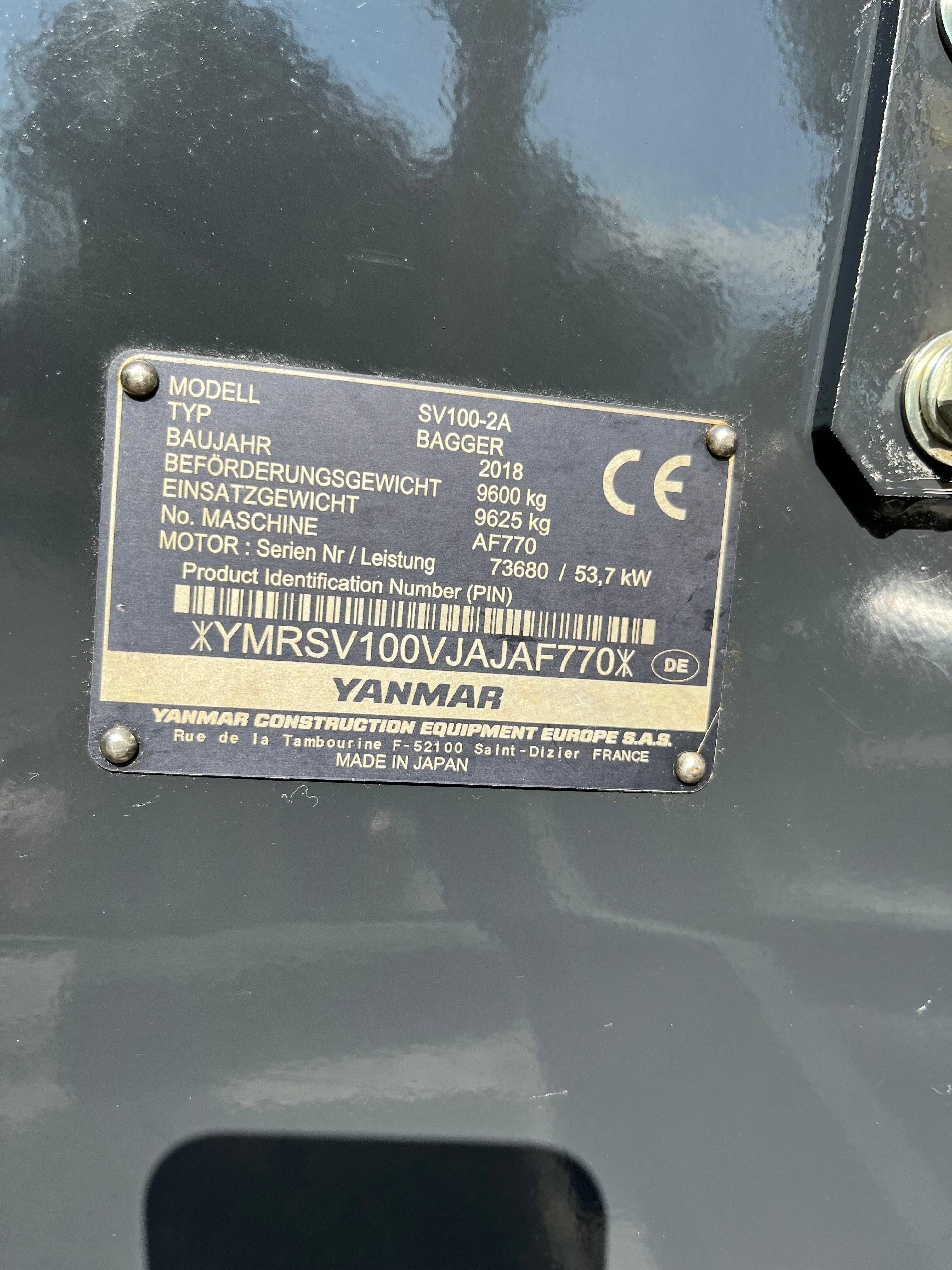 Gebraucht Yanmar SV100-2A mit Powertilt, SW, HS, 3x TL