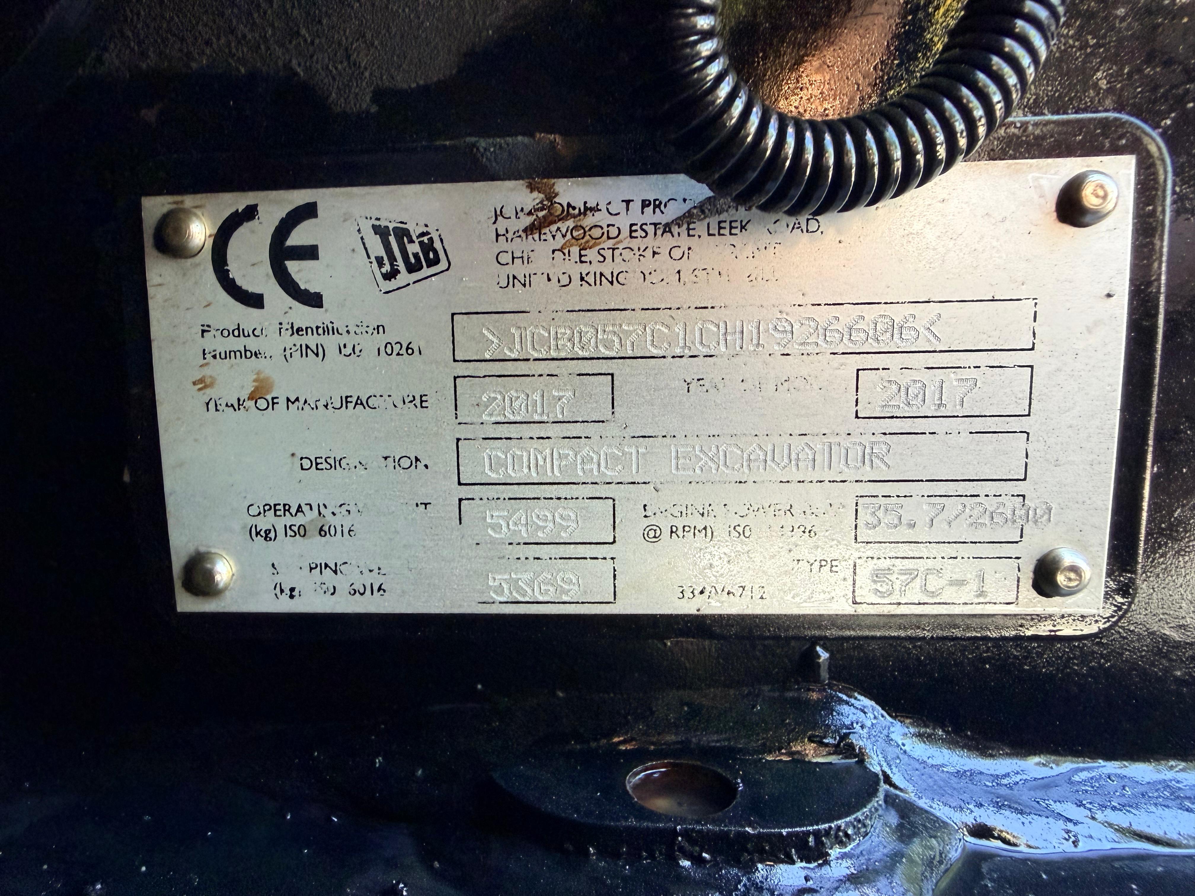 Gebraucht JCB 57C-1 inkl. Humusschaufel, 2x TL**NEUE KETTEN**
