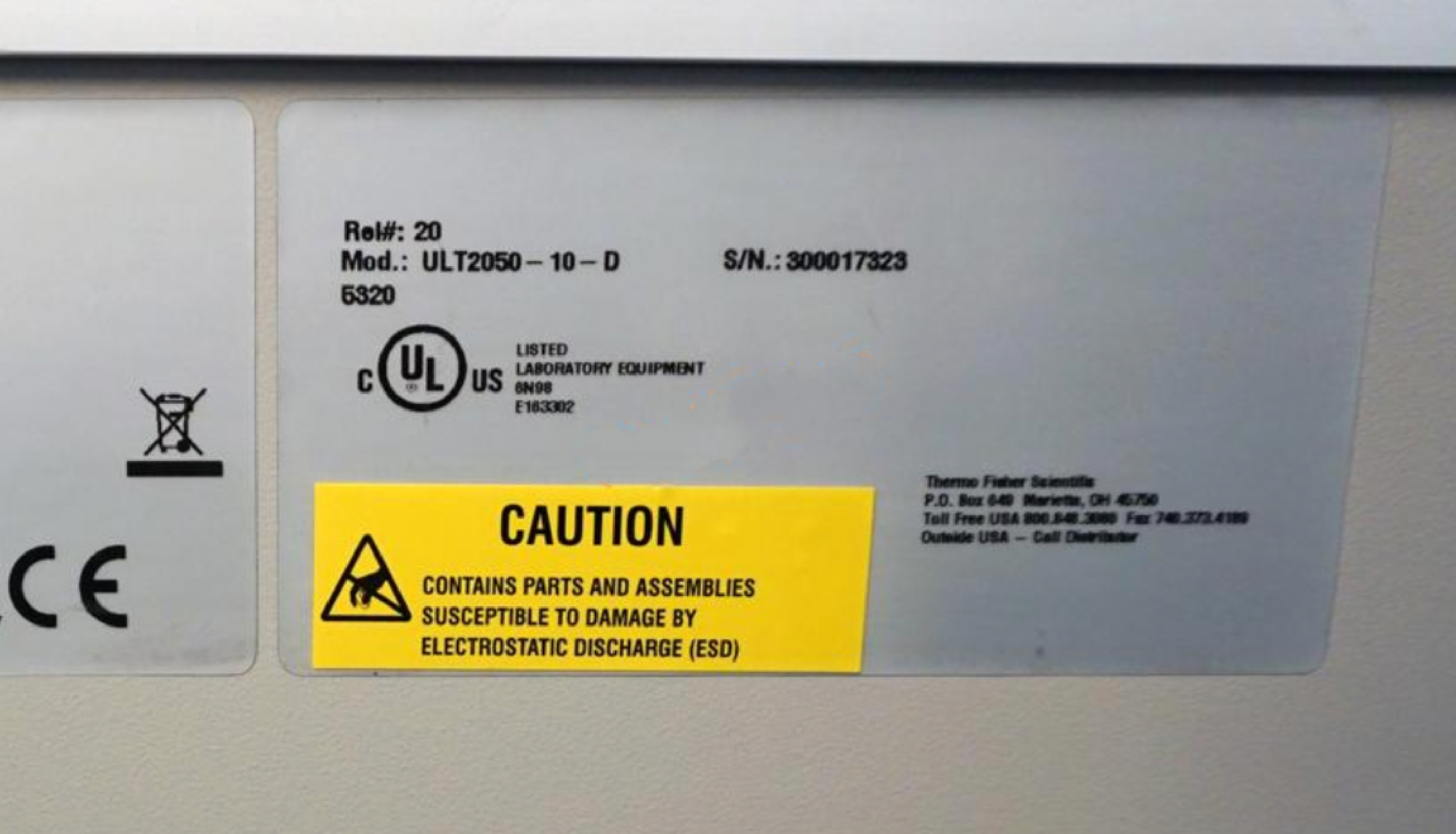 Used Thermo Scientific ULT2050-10-D