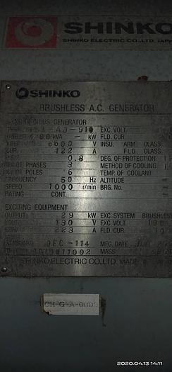 Used Mitsubishi S6U2-PTA x 3 generators 50 Hz with Low working hours