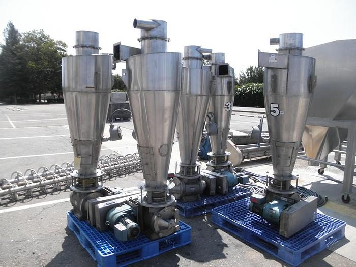 Used Separator, Cyclone, Air, 21” X 48”, S/st, Rotary Valve #S740525