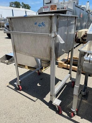 Used Stainless Steel Portable Round Tote Tank