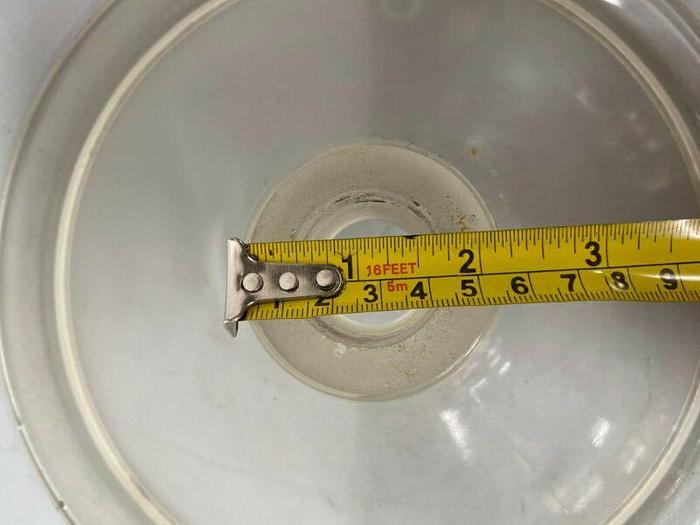 Used 12" Diameter Glass Laboratory Top w/ 2" OD Opening