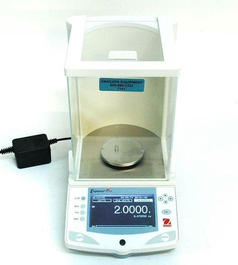 Used Ohaus Explorer Pro EP114 Analytical Balance Max 110g, d= 0.1 Mg 12V 1A (7141) R