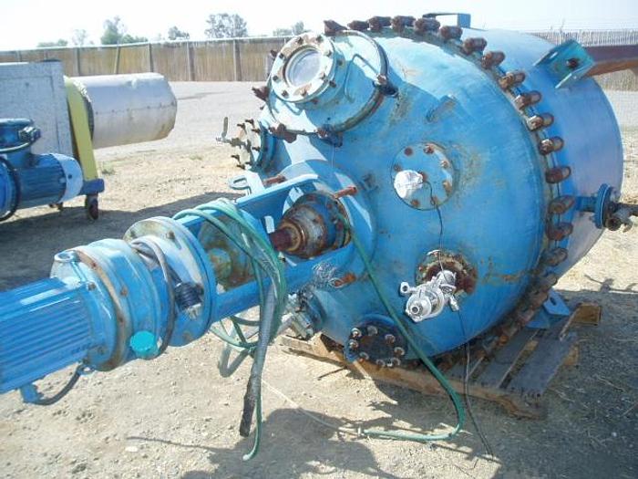 Used Reactor, 265 Gallon, Glass Lined, 30 PSI, Jkt, Agit, #S736725