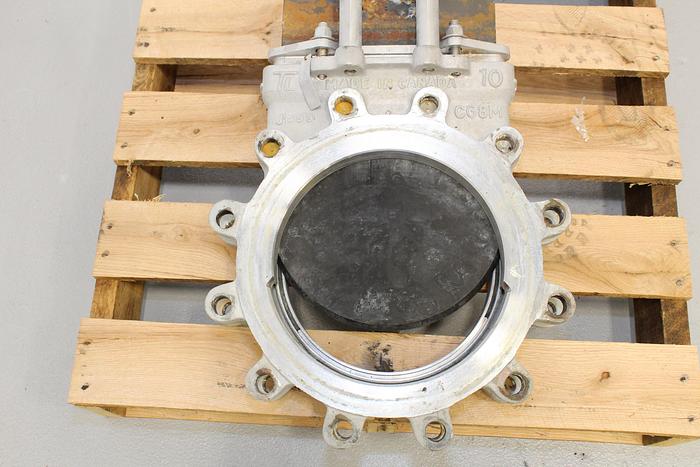 Used True Line 10" Hand Operated Knife Gate Valve #44007