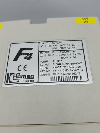 Used Homag Art-Nr 14.F4.C1E-4A01/1 4, E167544 14f4 c1e-4a01/1