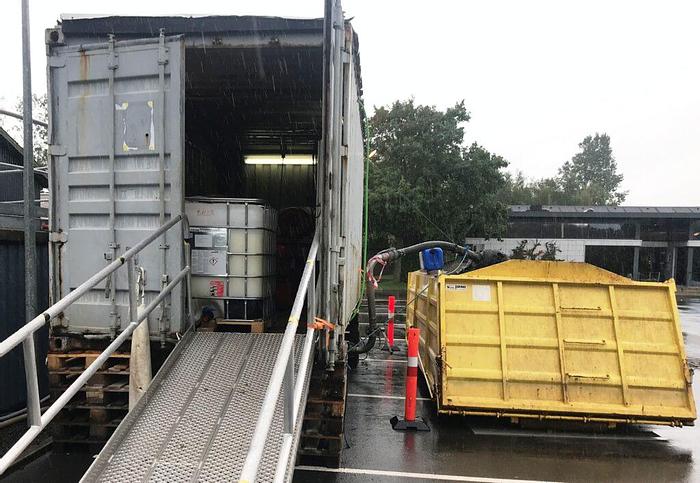 Used Container with build-in GEA/HYSEP decanter for sludge dewatering