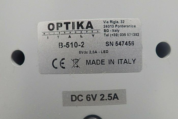 Used Optika B-510-2 Two Headed Teaching Microscope, Side by Side, 5 Objectives - NEW