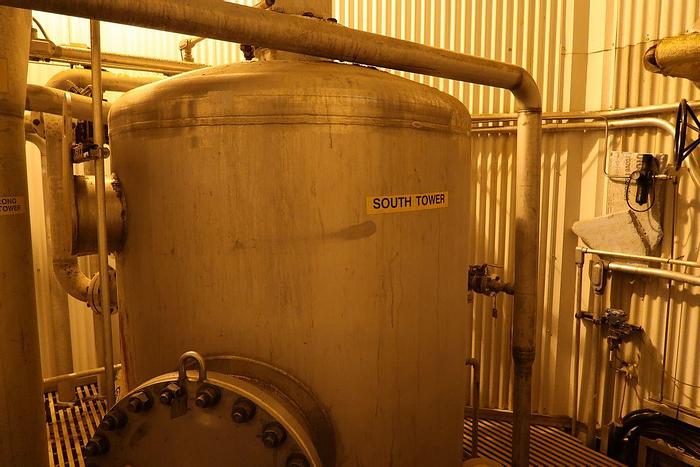 Used A.H. LUNDBERG 5' X 60' 316 STAINLESS STEEL ACID TOWERS TANKS