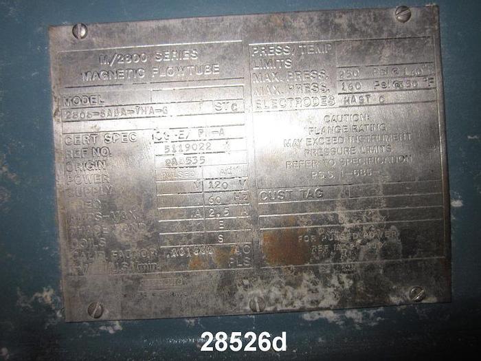 Used Foxboro 2808-SABA-TSG-G 6" Magnetic Flow Tube #28526