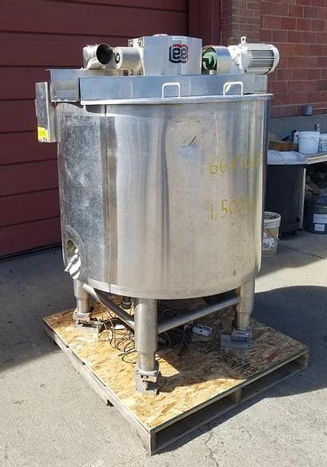 Used 500 LITER (132 GALLON) LEE TRIPLE MOTION AGITATED KETTLE – JACKETED (#9788)