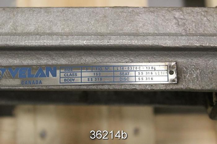 Used Velan 6" Hand Operated Knife Gate Valve, L14-0320C-13BL #36214