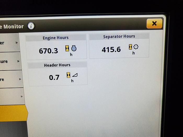 Used ** Hillco Sidehill ** 2019 John Deere S780 Combine w/ 670 hrs