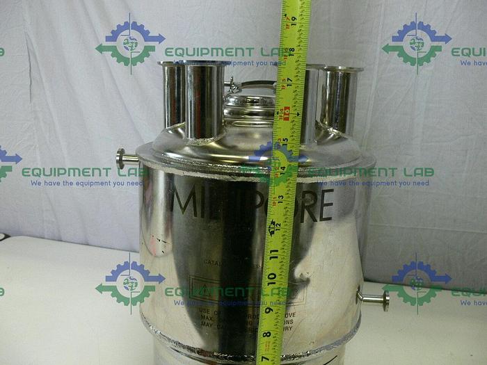 Used Millipore CESH23401 Stainless Steel Jacketed 10 Liter Pressure Vessel 100 PSI