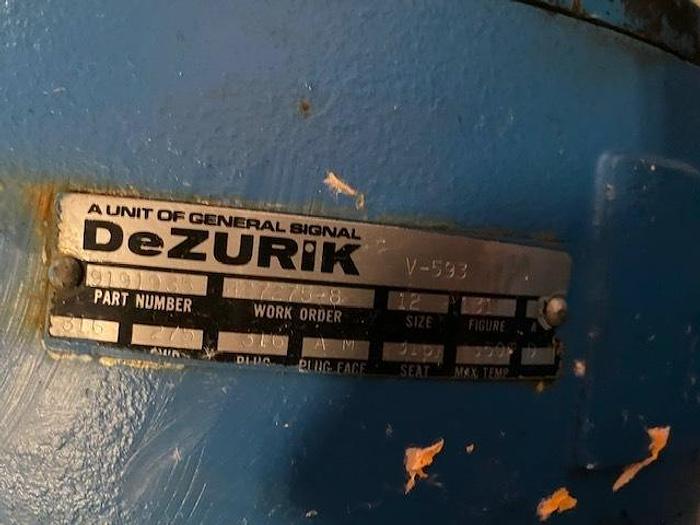 Used DEZURIK V - 593 12" PNEUMATIC VALVE