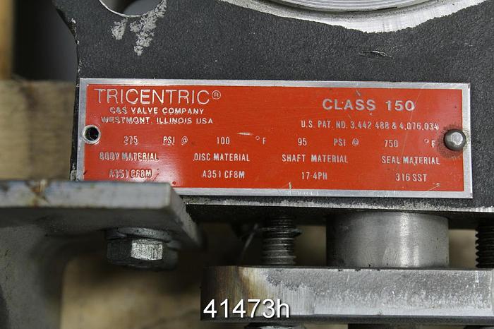 Used Tricentric Ansi 150 3" Butterfly Valve #41473