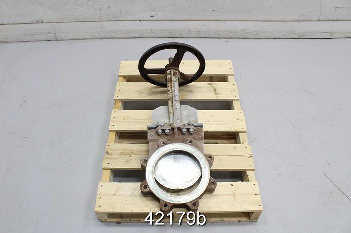 Used Velan L15-0310C-13SL 8" Hand Operated Knife Gate Valve #42179