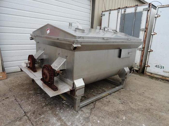 Used FPEC Dual Ribbon Blender, dual door discharge