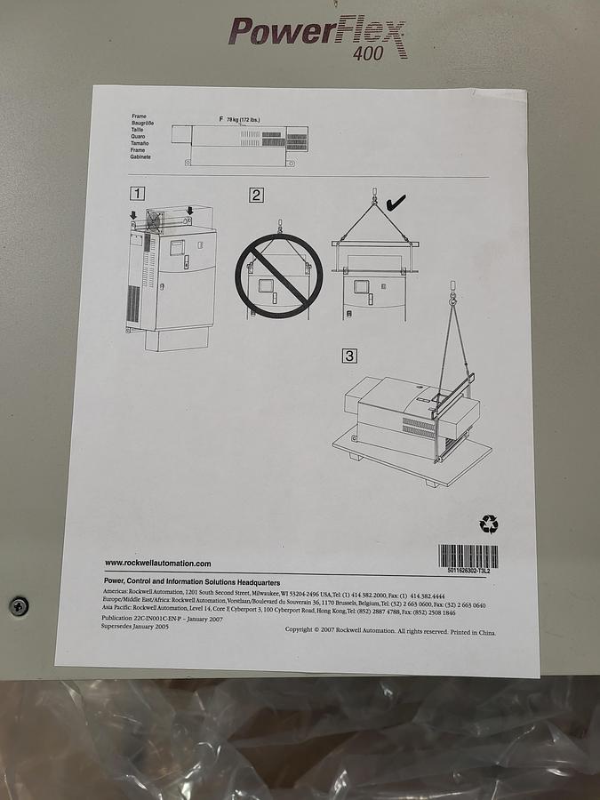 Allen-Bradley Powerflex 400 22C-D072A103 Ser.A