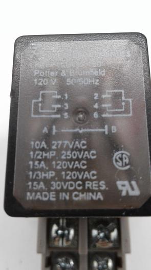 Used Tyco Electronics K10P-11A15-120 Potter & Brumfield 27E895 10A, 300 VAC