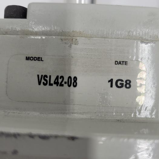 Used NUMATICS C42D-08AGM REGULATOR connected to NUMATICS VSL42-08 - Shut Off Valve & 2 brass compression fittings