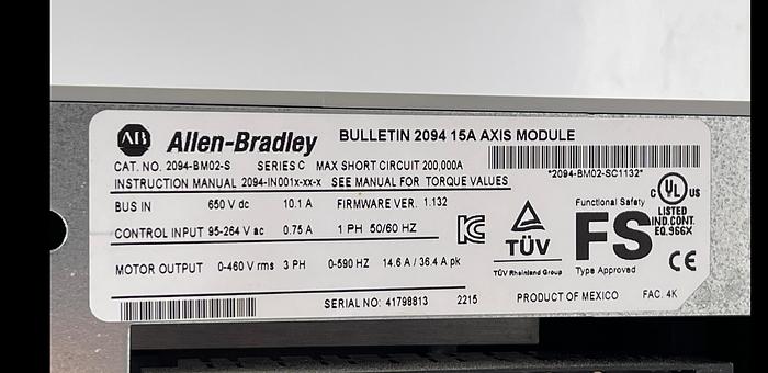 Used Allen-Bradley 2094-BM02-S Ser C