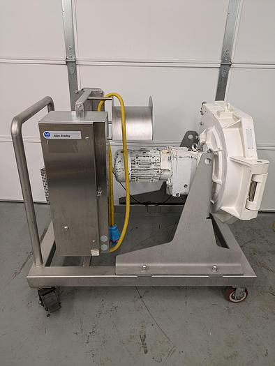 Used Watson Marlow 840 series Hygienic peristaltic pump, variable speed. on casters
