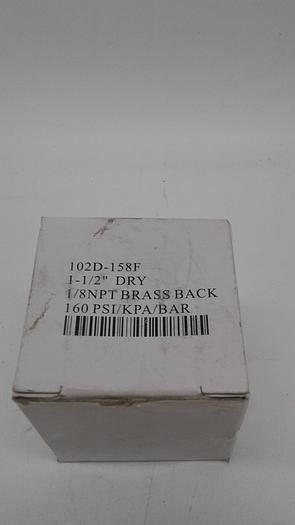 Used Pic Gauges Pressure Gauge 102-158F 1-1/2 Dry 1/8NPT Brass Back