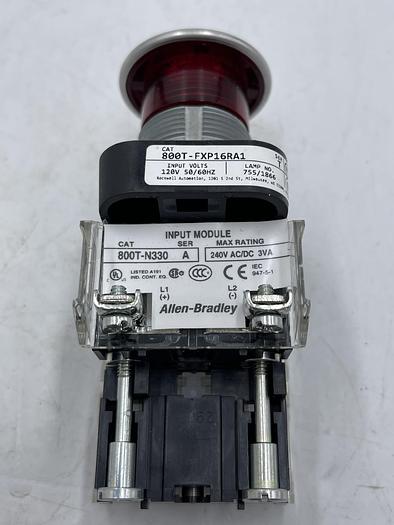 Used ALLEN-BRADLEY 800T-FXP16RA1 Ser T 800T-N330 Ser A 