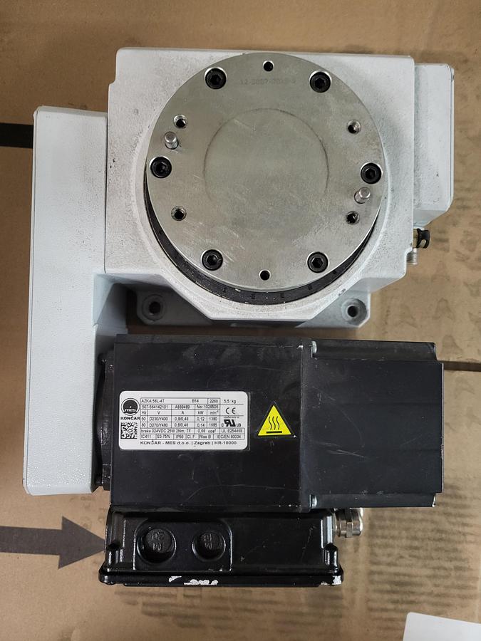 Used Weiss TC0120G Rotary Indexing Table 0.14KW 1685RPM D270/480V & AZKA 56L-4T / 507-564142101