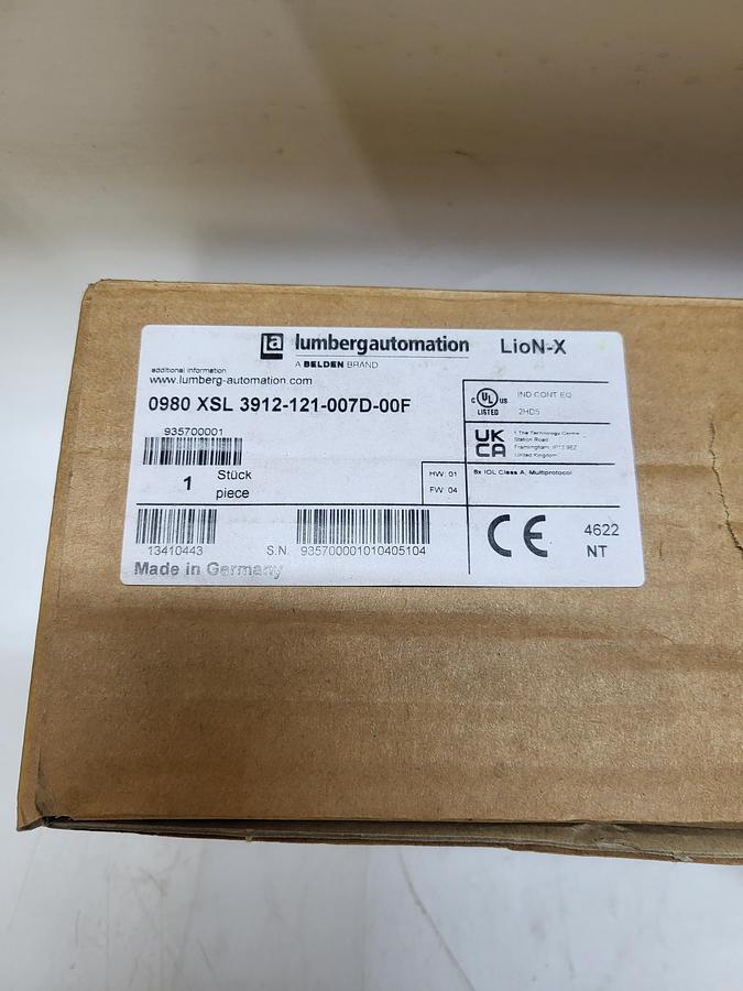 Lumberg Automation 0980 XSL 3912-121-007D-00F New!