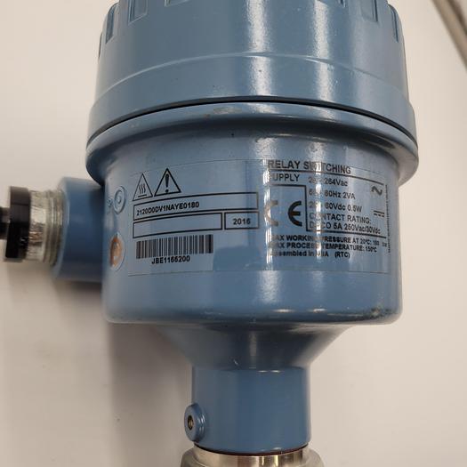 Used ROSEMOUNT 2120 VIBRATING FORK LEVEL SWITCH JBE1138543 / 2120D0DV1NAYE0180 - 18" FORK FF-3248 3/4" NPT