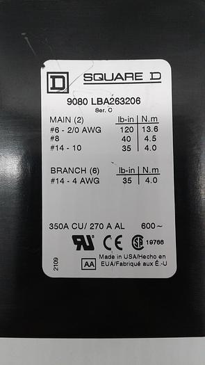 Used Square D Suitable Wire 9080 LBA263206