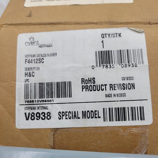 Hoffman Enclosures F4412SC / V8938 **NEW**