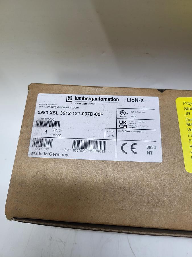 Lumbergautomation 0980 XSL 3912-121-007D-00F